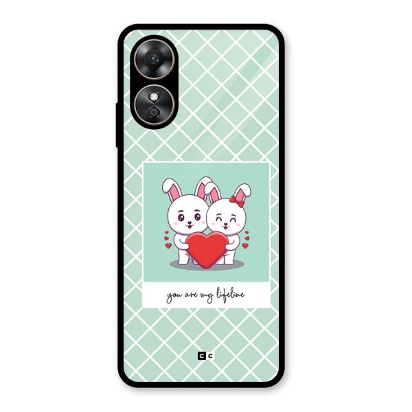 Love Lifeline Glass Back Case for Oppo A17