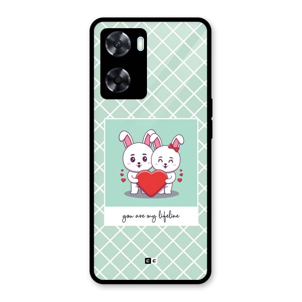 Love Lifeline Glass Back Case for Oppo A77s