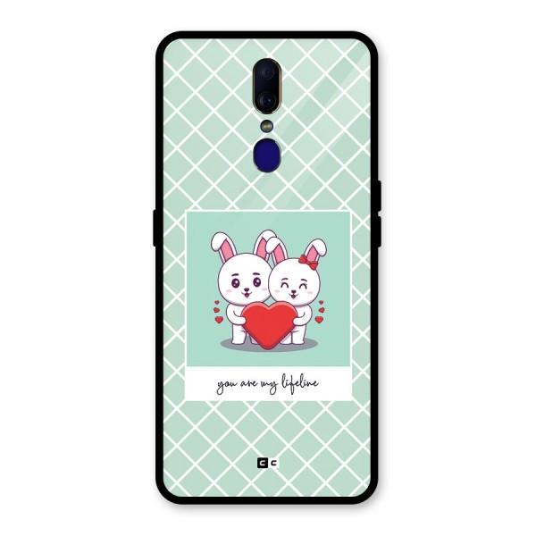 Love Lifeline Glass Back Case for Oppo F11