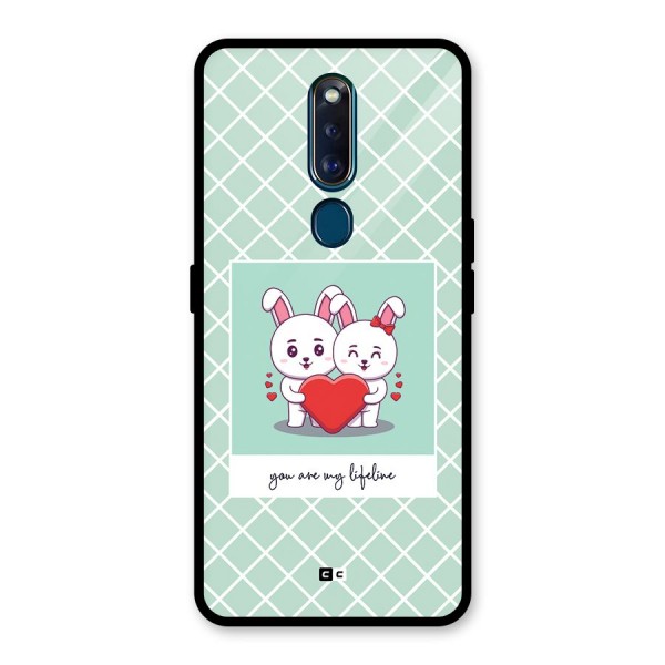 Love Lifeline Glass Back Case for Oppo F11 Pro