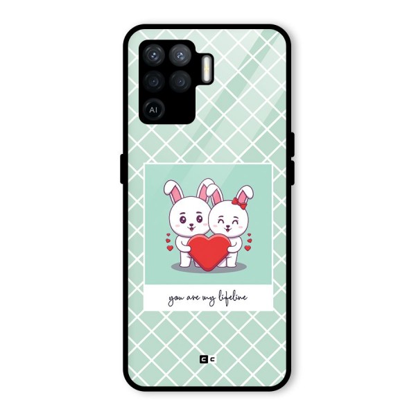 Love Lifeline Glass Back Case for Oppo F19 Pro