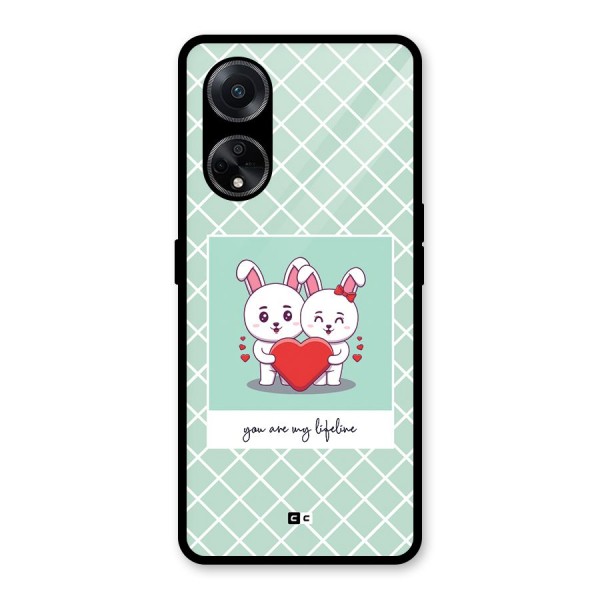 Love Lifeline Glass Back Case for Oppo F23