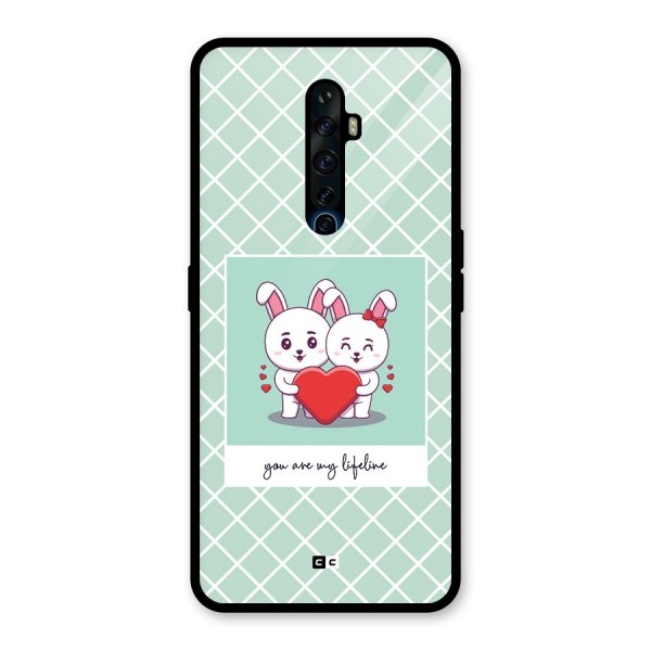 Love Lifeline Glass Back Case for Oppo Reno2 F