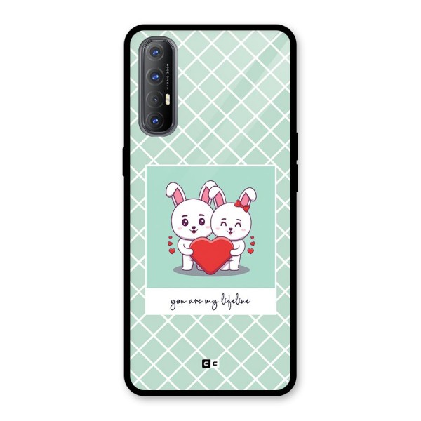 Love Lifeline Glass Back Case for Oppo Reno3 Pro