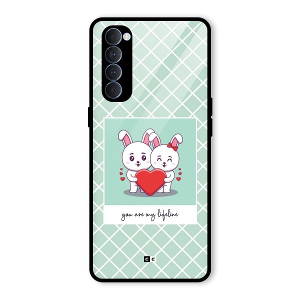 Love Lifeline Glass Back Case for Oppo Reno4 Pro