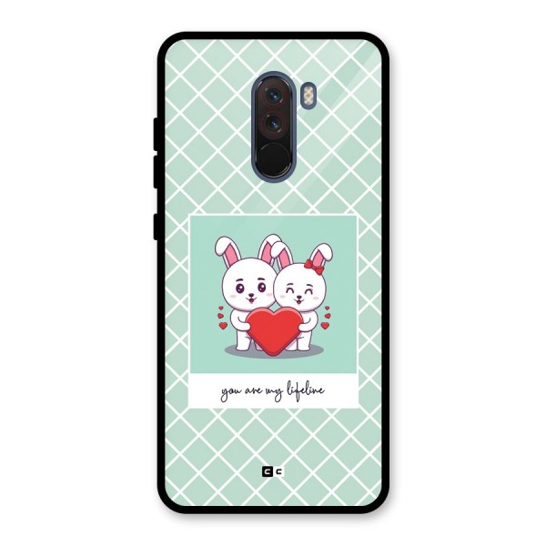 Love Lifeline Glass Back Case for Poco F1