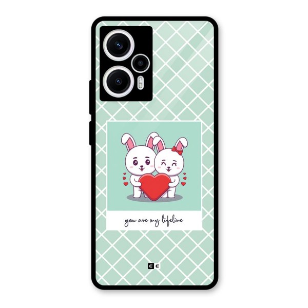 Love Lifeline Glass Back Case for Poco F5