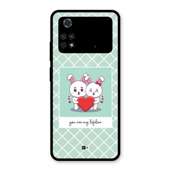 Love Lifeline Glass Back Case for Poco M4 Pro 4G