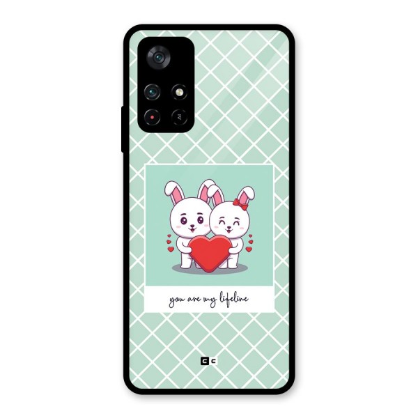 Love Lifeline Glass Back Case for Poco M4 Pro 5G