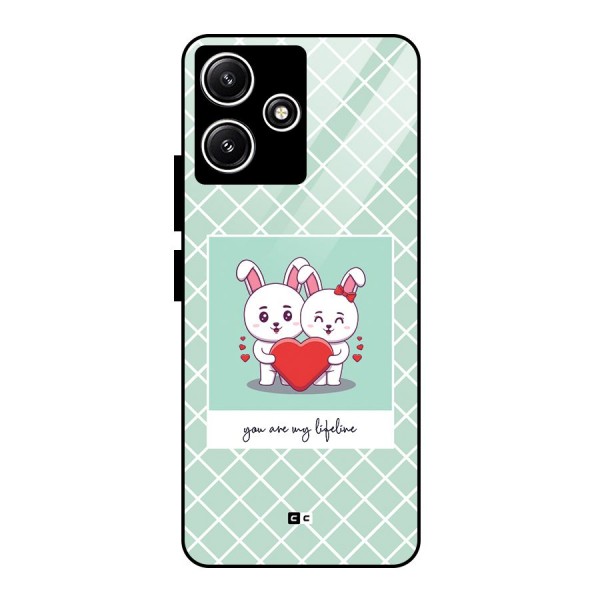 Love Lifeline Glass Back Case for Poco M6 Pro