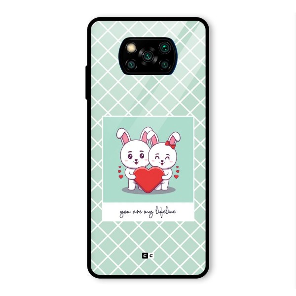 Love Lifeline Glass Back Case for Poco X3 Pro