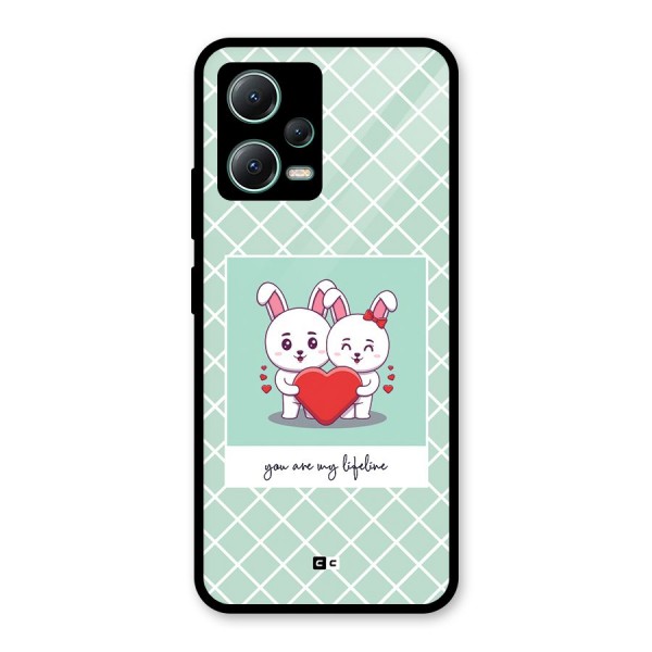 Love Lifeline Glass Back Case for Poco X5