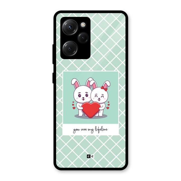 Love Lifeline Glass Back Case for Poco X5 Pro