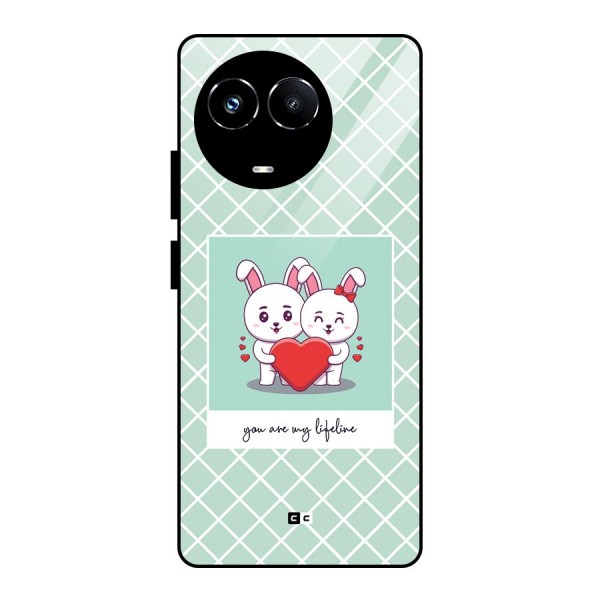 Love Lifeline Glass Back Case for Realme Narzo 60X