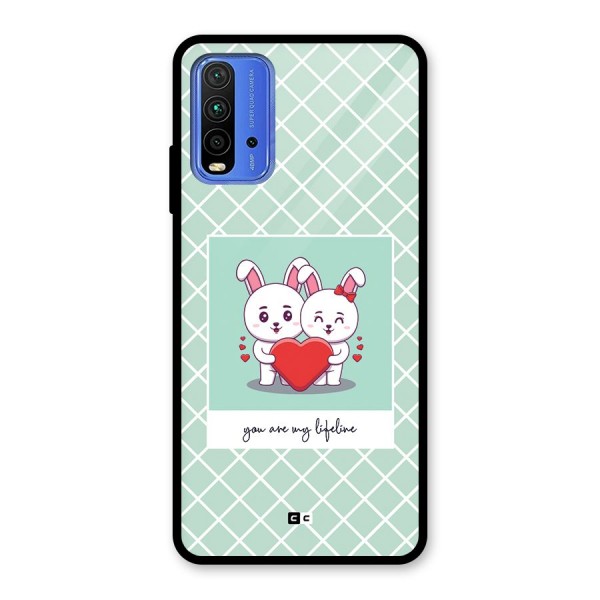 Love Lifeline Glass Back Case for Redmi 9 Power