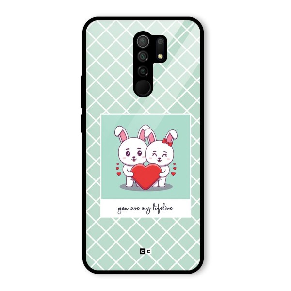 Love Lifeline Glass Back Case for Redmi 9 Prime