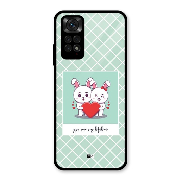 Love Lifeline Glass Back Case for Redmi Note 11S