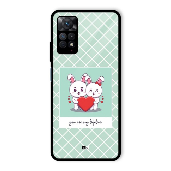 Love Lifeline Glass Back Case for Redmi Note 11 Pro