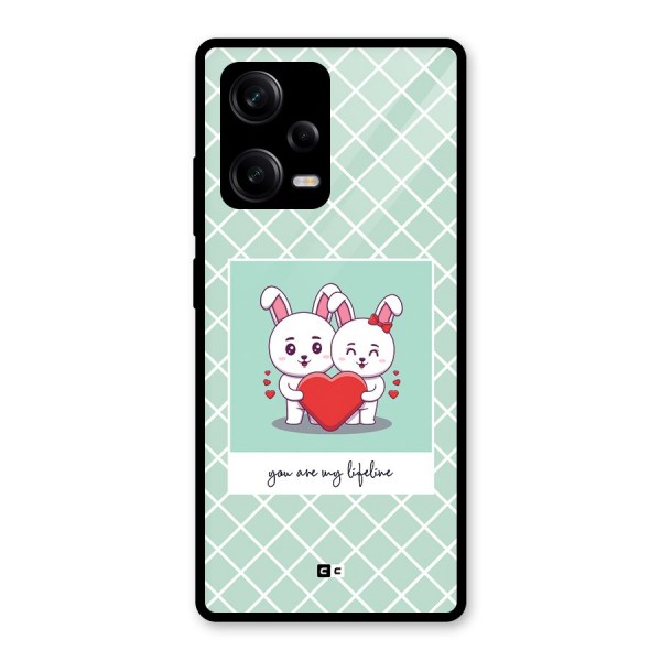 Love Lifeline Glass Back Case for Redmi Note 12 Pro