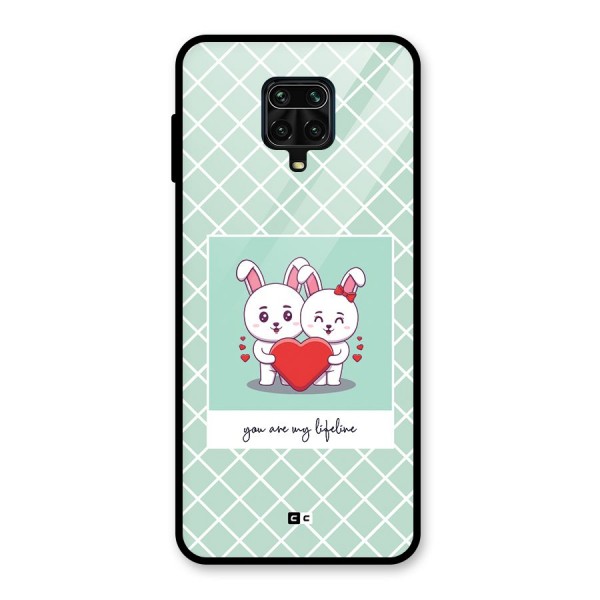 Love Lifeline Glass Back Case for Redmi Note 9 Pro