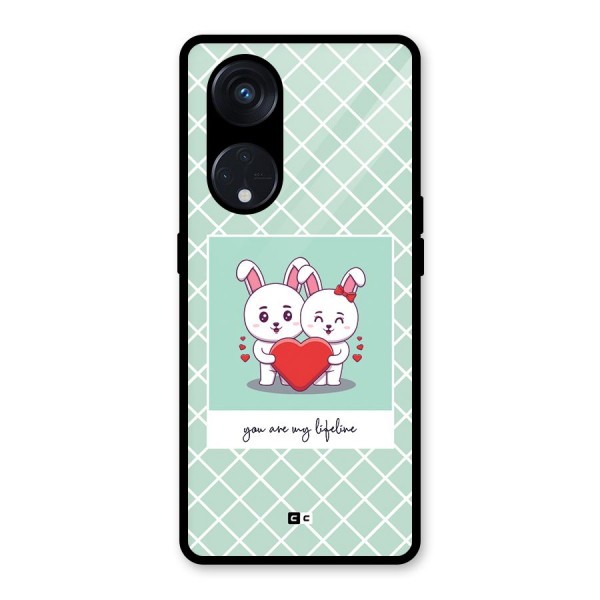 Love Lifeline Glass Back Case for Reno8 T 5G