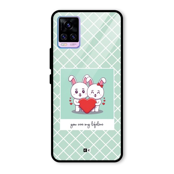 Love Lifeline Glass Back Case for Vivo V20 Pro