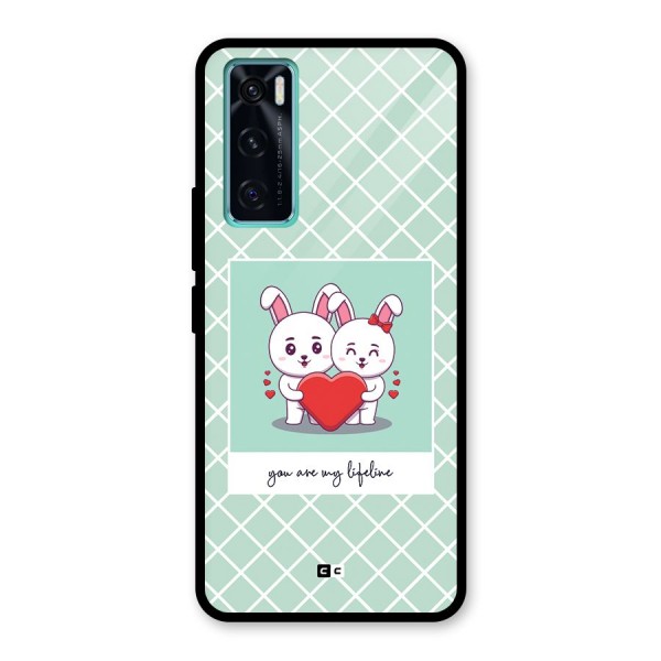 Love Lifeline Glass Back Case for Vivo V20 SE