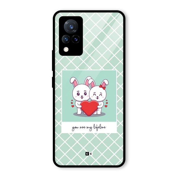 Love Lifeline Glass Back Case for Vivo V21 5G