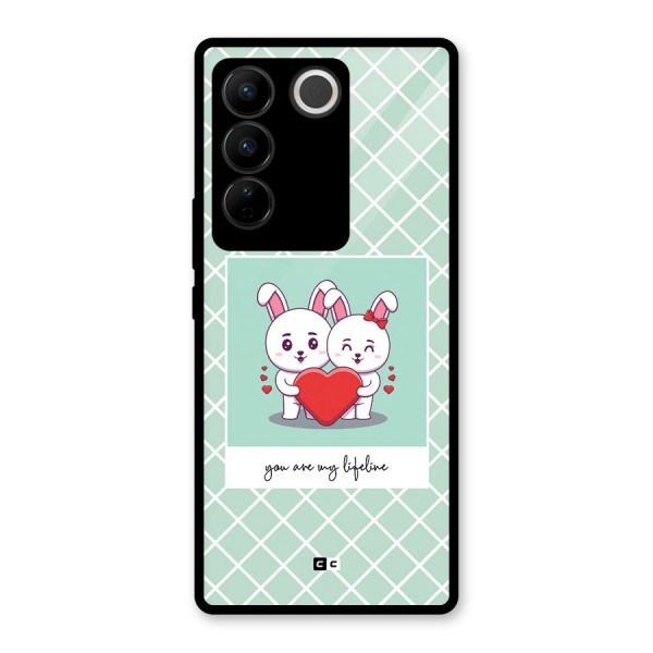 Love Lifeline Glass Back Case for Vivo V27 Pro