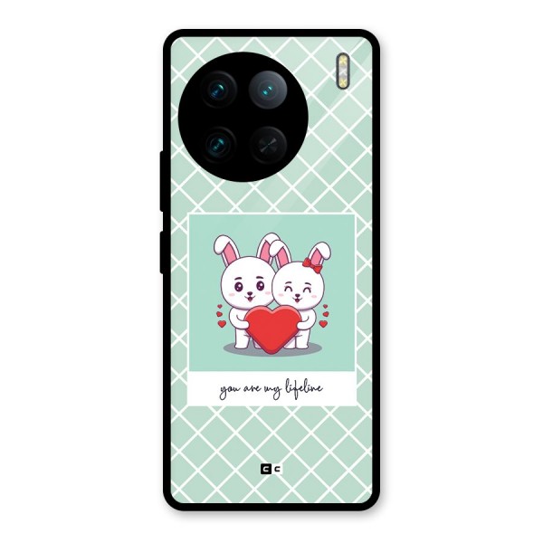 Love Lifeline Glass Back Case for Vivo X90 Pro