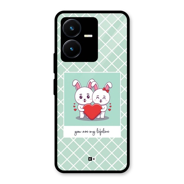 Love Lifeline Glass Back Case for Vivo Y22