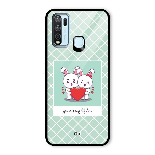 Love Lifeline Glass Back Case for Vivo Y30