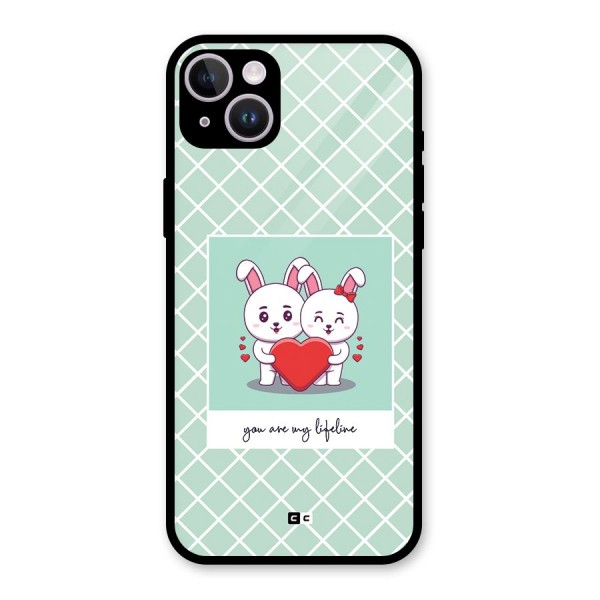 Love Lifeline Glass Back Case for iPhone 14 Plus