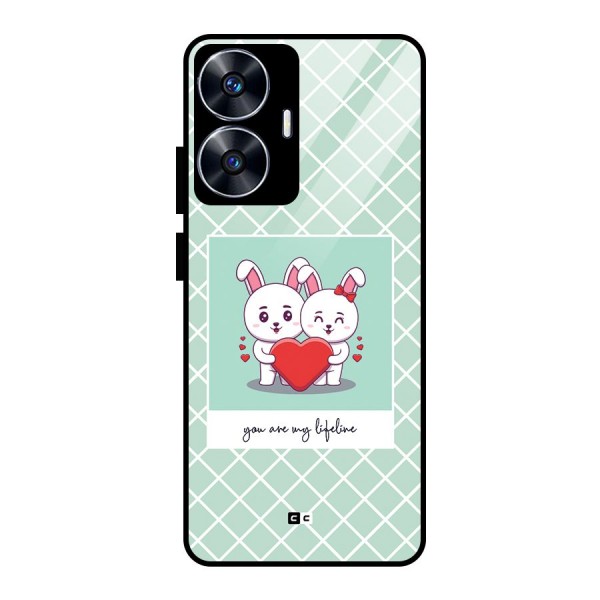 Love Lifeline Glass Back Case for realme C55