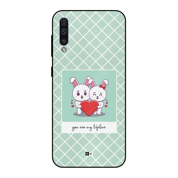 Love Lifeline Metal Back Case for Galaxy A50s