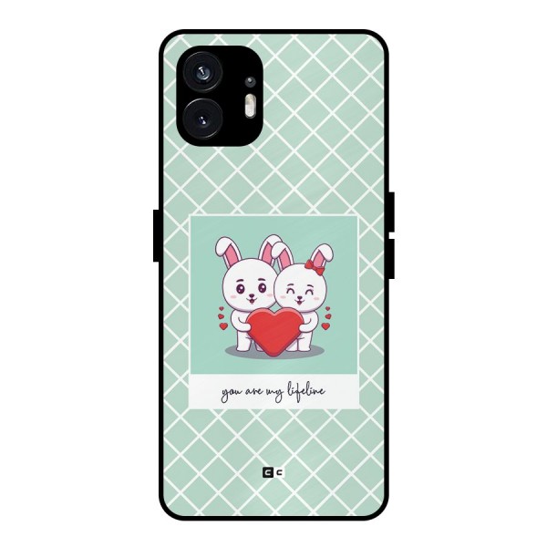 Love Lifeline Metal Back Case for Nothing Phone 2