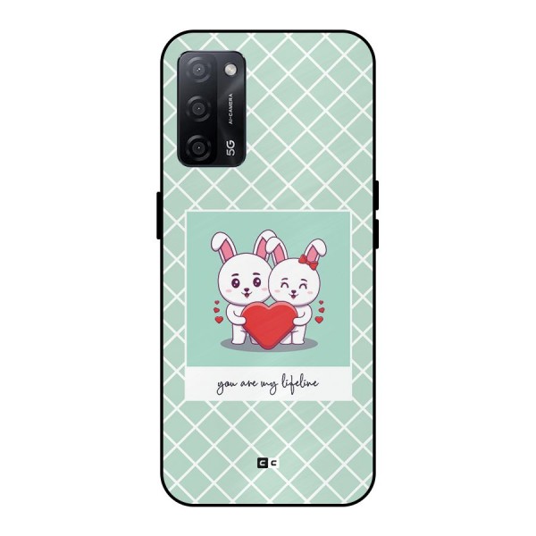 Love Lifeline Metal Back Case for Oppo A53s 5G