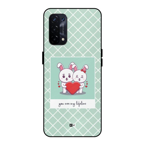 Love Lifeline Metal Back Case for Oppo A74 5G