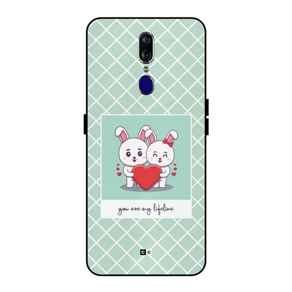 Love Lifeline Metal Back Case for Oppo F11