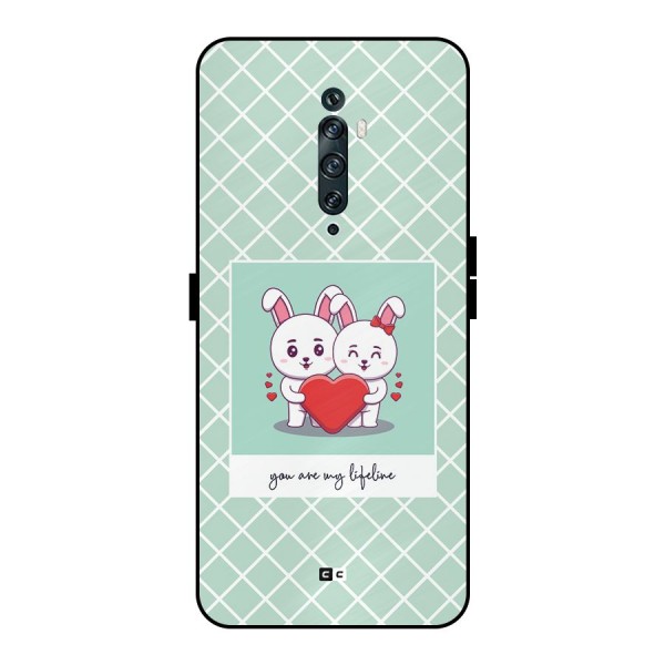 Love Lifeline Metal Back Case for Oppo Reno2 F