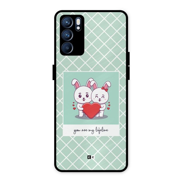 Love Lifeline Metal Back Case for Oppo Reno6 5G