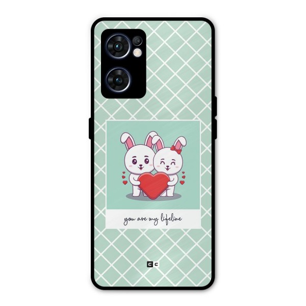 Love Lifeline Metal Back Case for Oppo Reno7 5G