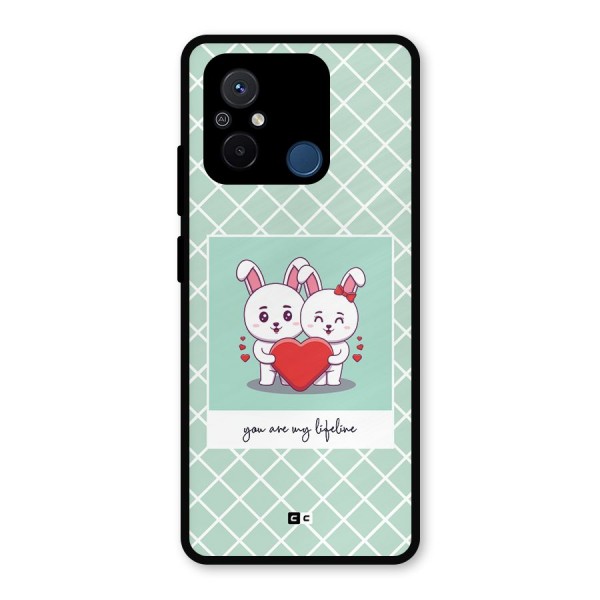 Love Lifeline Metal Back Case for Poco C55