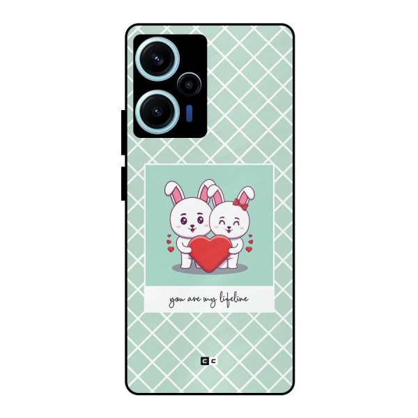 Love Lifeline Metal Back Case for Poco F5