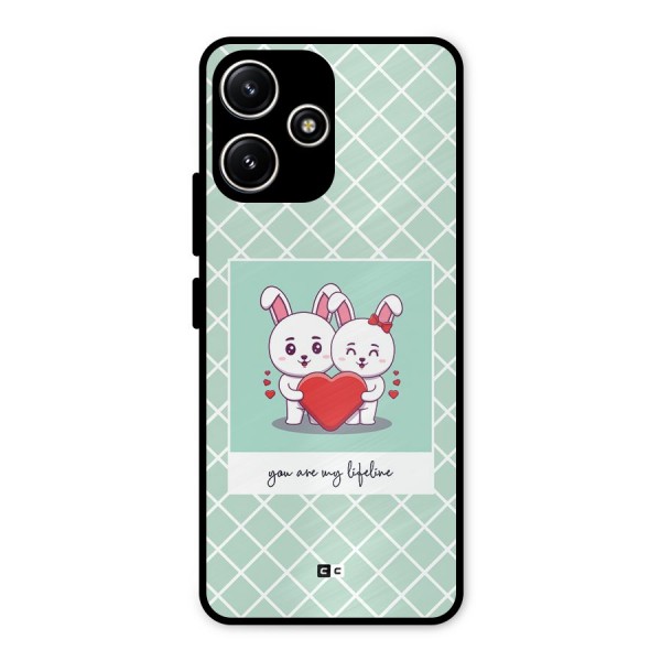 Love Lifeline Metal Back Case for Poco M6 Pro