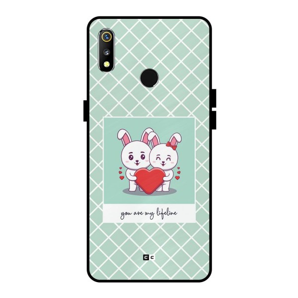 Love Lifeline Metal Back Case for Realme 3