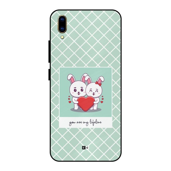 Love Lifeline Metal Back Case for Vivo V11 Pro