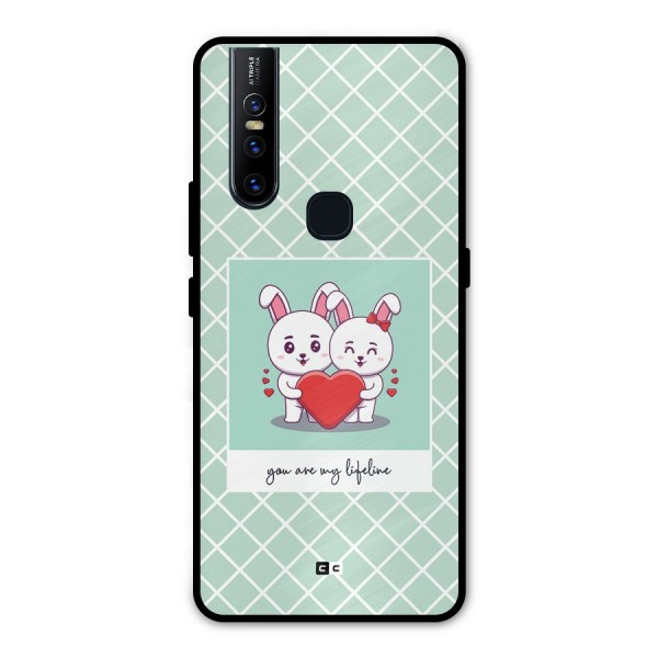 Love Lifeline Metal Back Case for Vivo V15