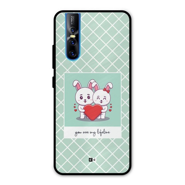 Love Lifeline Metal Back Case for Vivo V15 Pro