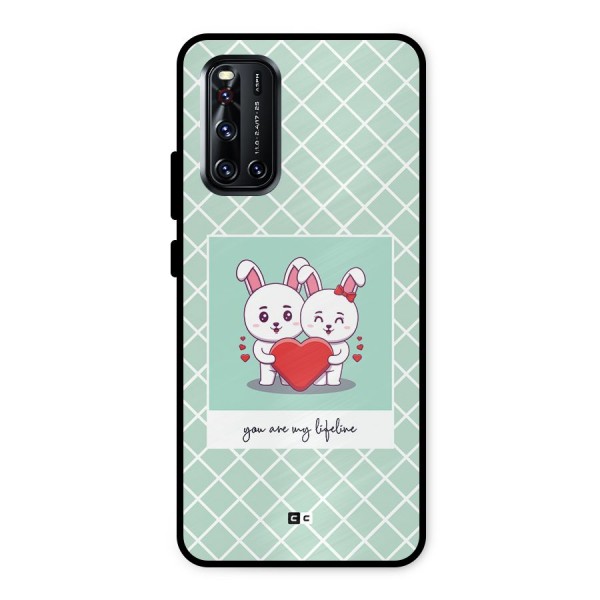 Love Lifeline Metal Back Case for Vivo V19